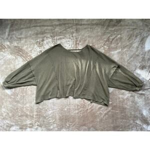 Free People We‎ The Free Thermal Olive Top Women’s Size Large RN 66170